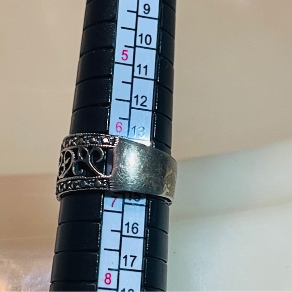 💕Hand Crafted 925 Silver Filigree Cigar Band Pinkie Ring! - Picture 8 of 10